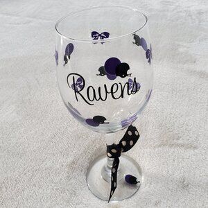 Customized Baltimore Ravens Wine Glass